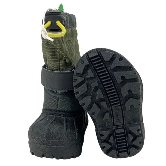 Columbia |  Kid’s Powderbug Plus II Snow Boots | Green & Black | Size 4 - Picture 6 of 6